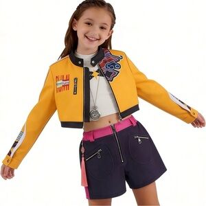 KPop Demon Hunters Sz XL Rumi Cosplay Costume 2 PC Set Girls Kids Dress Up NWOT